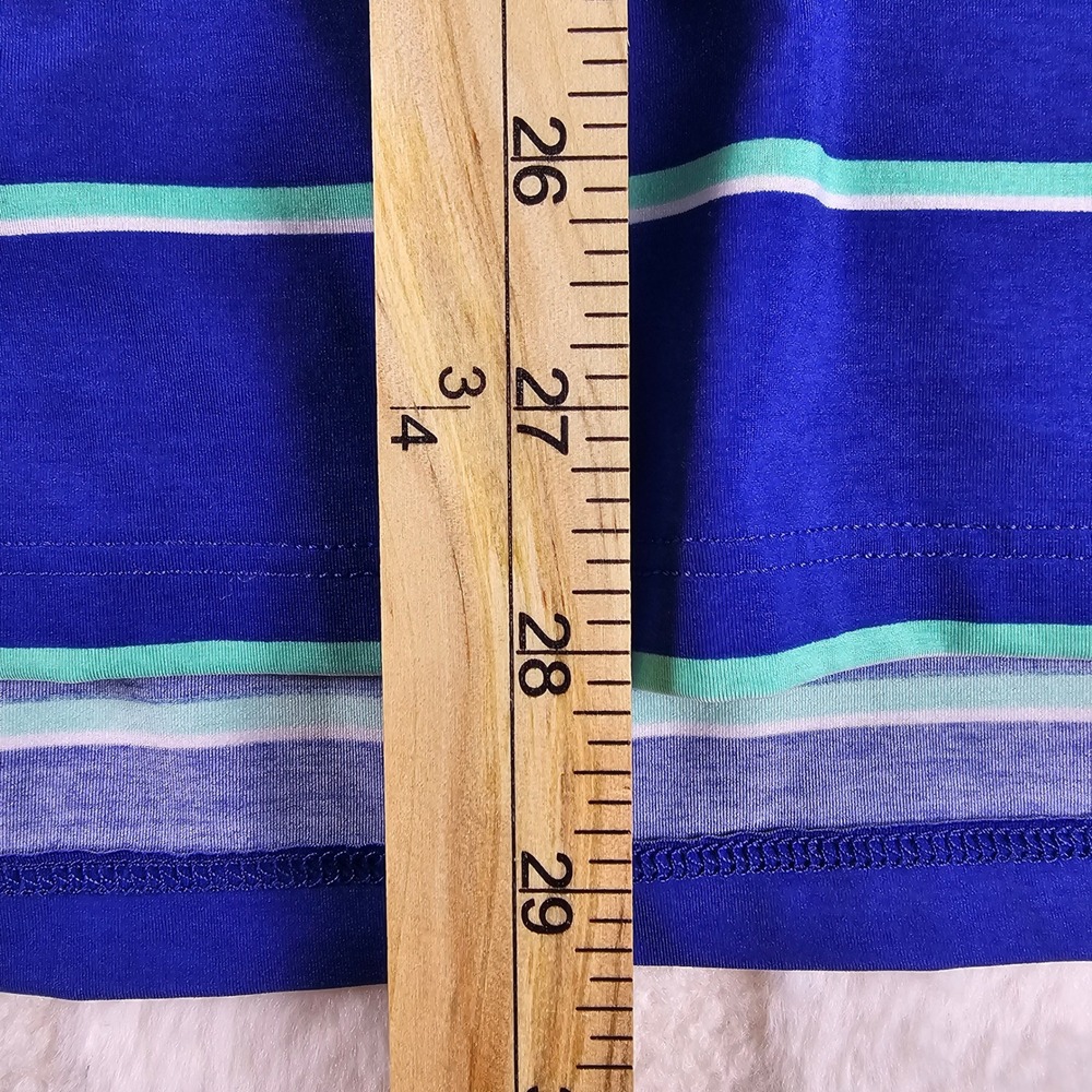 Draddy Sport Mens XL Polo Shirt Striped Blue‎ Golf USA Made Acorn Logo - Picture 4 of 9